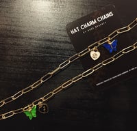 BLUE Butter fly + Zodiac Charm Chain