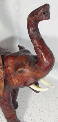 Image 2 of Vintage Leather Elephant