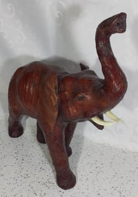 Image 1 of Vintage Leather Elephant