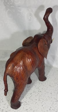 Image 3 of Vintage Leather Elephant