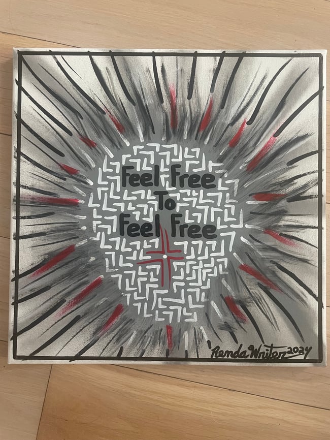 Feel Free to Feel Free βπ» 12β x 12β Canvas Original