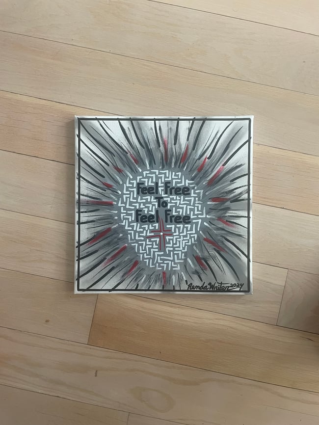 Feel Free to Feel Free βπ» 12β x 12β Canvas Original