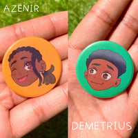 Image of Azenir and Demetrius badges