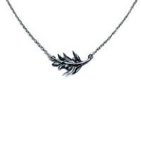 Image 1 of Small Olive Branch necklace in sterling silver or 14k gold (GAZA FUNDRAISER)