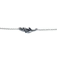 Image 3 of Small Olive Branch necklace in sterling silver or 14k gold (GAZA FUNDRAISER)