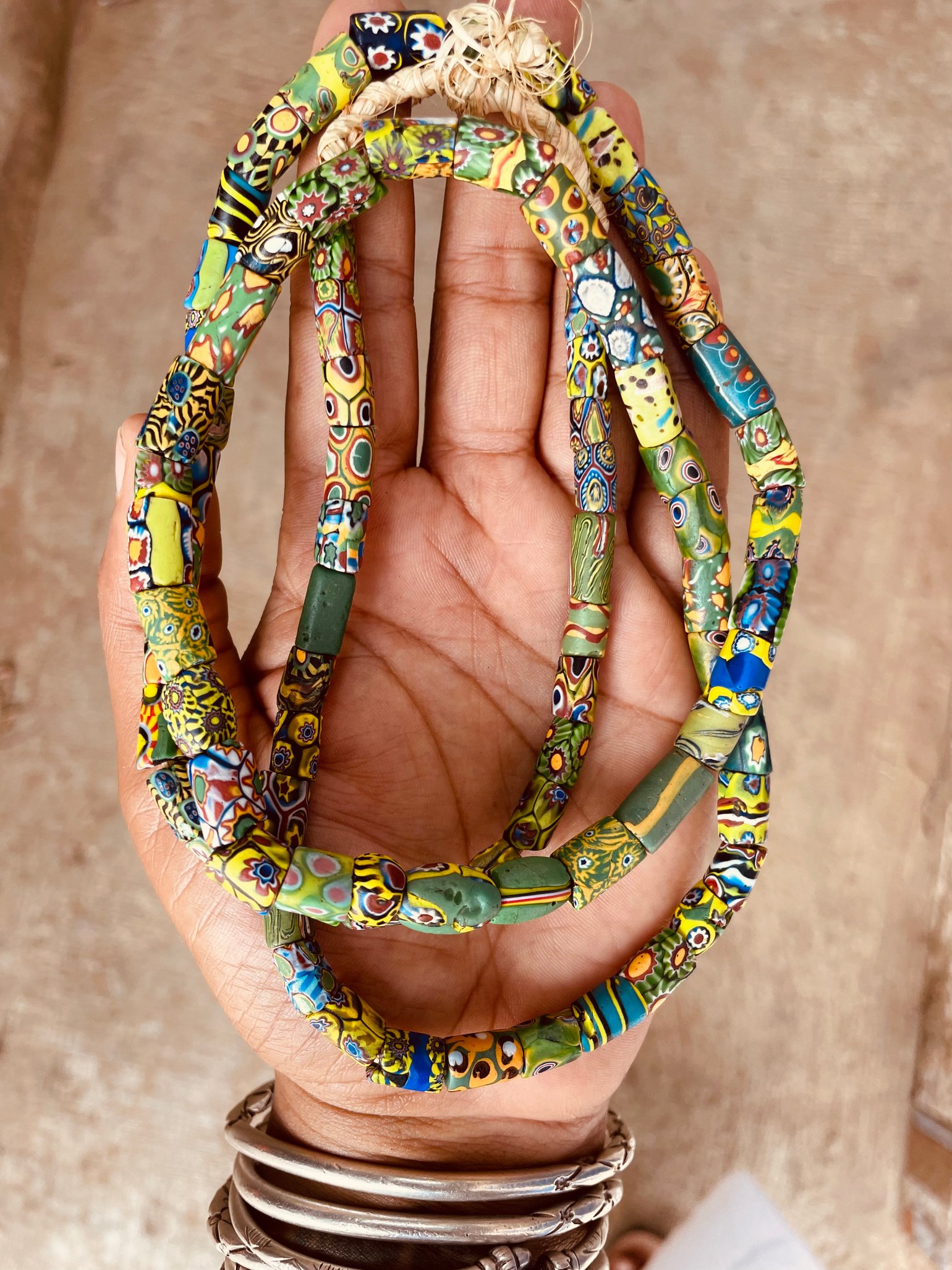 Image of Antique African Trade Beads (greens)