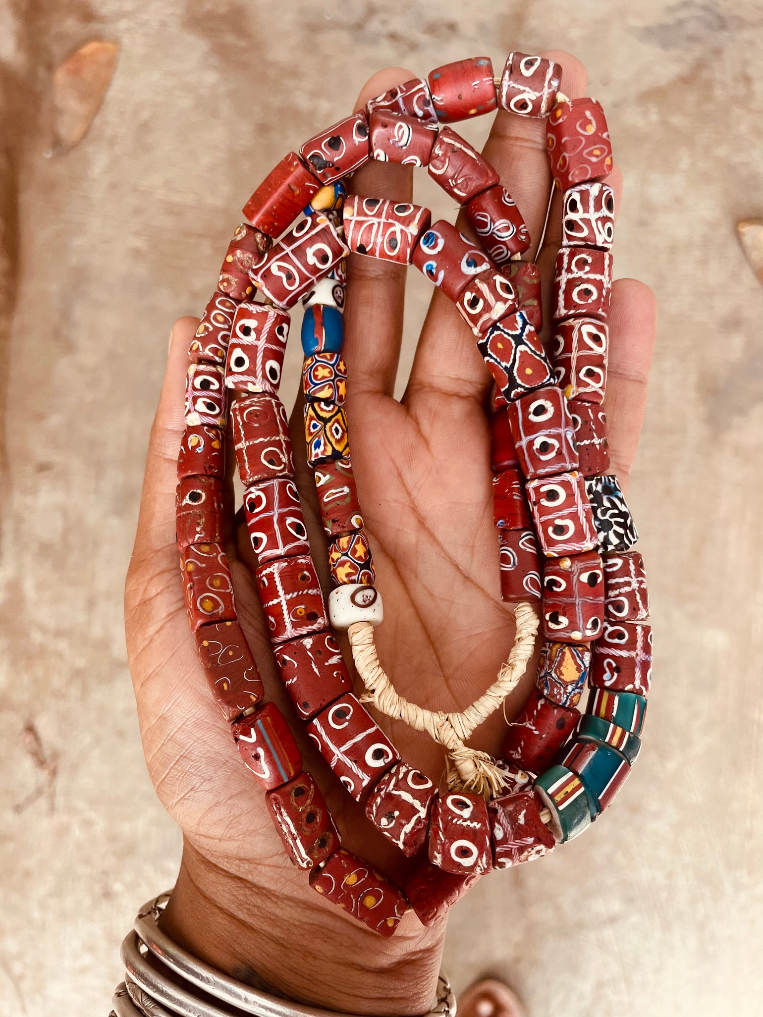 Image of Antique African Trade Beads (reds)
