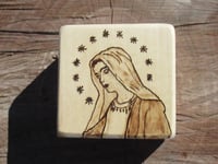 "Blessed Mother" - Decorative wood Block 
