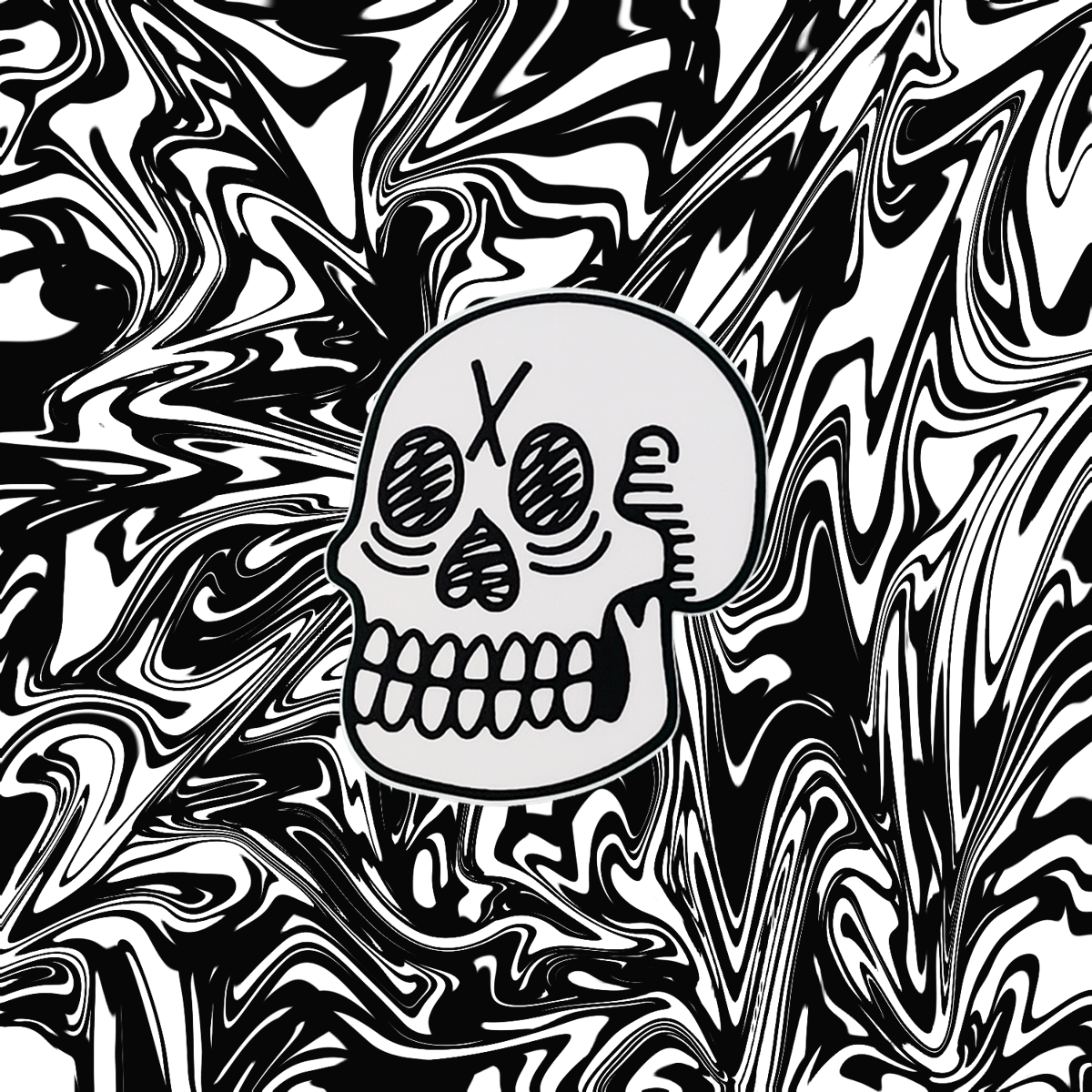 Image of Big Head - Skull Sticker