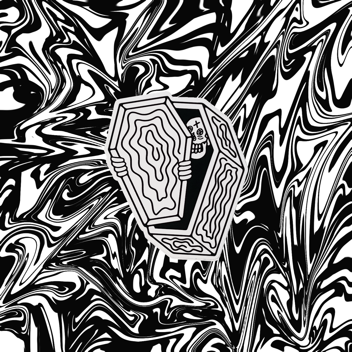 Image of Coffin Crawler - Skull Sticker