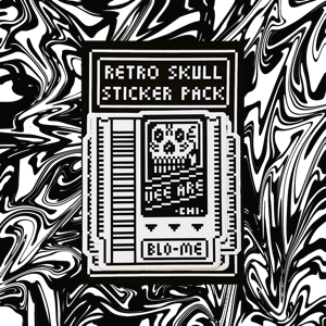 Image of Retro Skull Sticker Pack