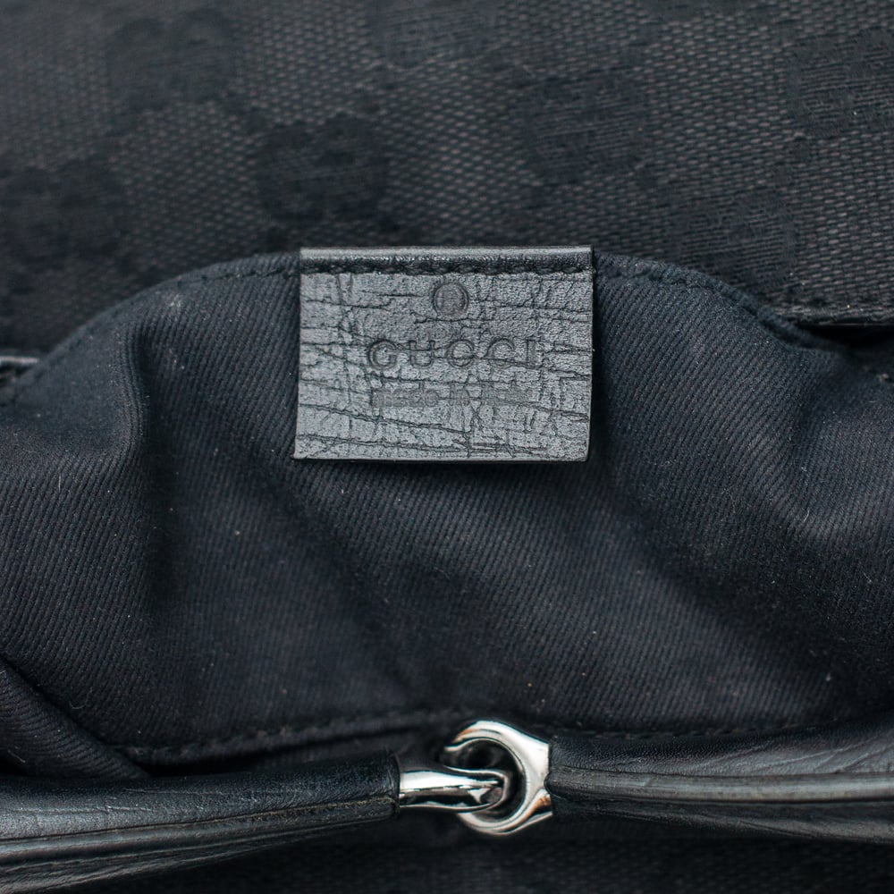 Image of Gucci by Tom Ford Horsebit Black Monogram Chain Mini Bag