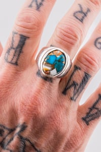 Image 5 of Custom Kingman Mine Turquoise Ring