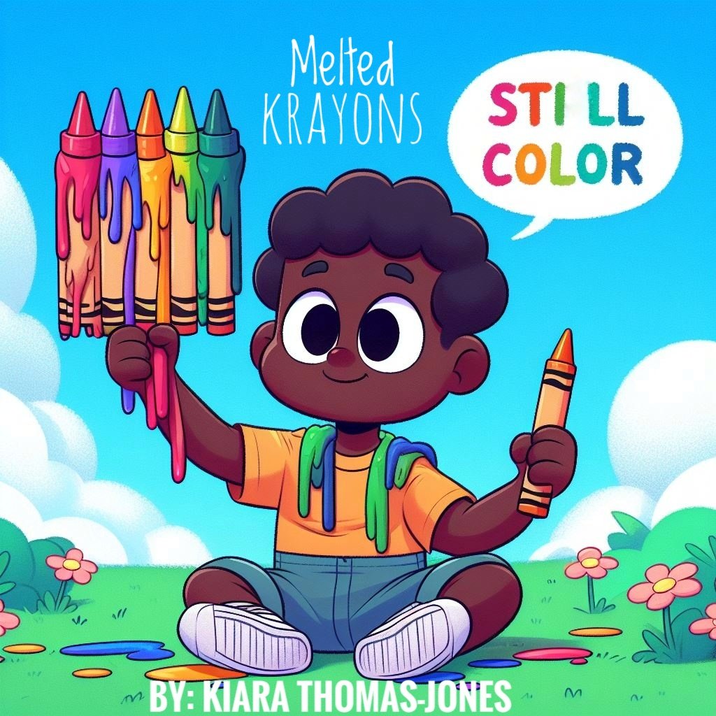 Image of "Melted Krayons still color"coloring book 📚