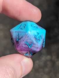 Image 2 of Turquoise and Plum Sparkle Standard D20 Single