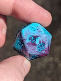 Image 4 of Turquoise and Plum Sparkle Standard D20 Single