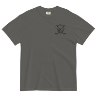 Skateful Dead Hockey Stealie - Embroidered Comfort Colors Tee (Pepper/Black)