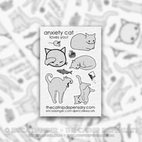 Anxiety Cat - 4x6" Sticker Sheet #2