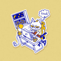 Image 1 of tired sticker