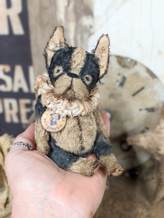 Image of BOSTON TERRIER ~ 6" size - Old Vintage Style Boston Terrier Dog by  Whendi's Bears.