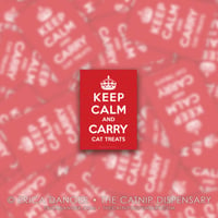 Keep Calm and Carry Cat Treats Sticker
