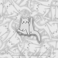 Anxiety Cat - Cat With Leg Up Sticker