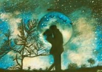 Under a blue moon a4 print