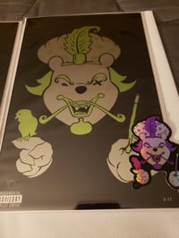 Image 3 of Poohlinko green metal  17 print run (Plus holographic stickers)