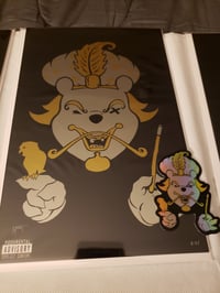 Image 2 of Poohlinko Gold Metal  17 print run  (plus Holographic sticker)