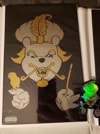 Image 3 of Poohlinko Gold Metal  17 print run  (plus Holographic sticker)