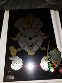 Image 4 of Poohlinko Gold Metal  17 print run  (plus Holographic sticker)
