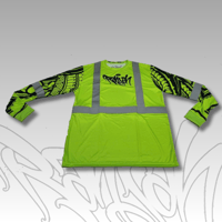 Image 3 of HI VIS GREEN TRIBAL LONG SLEEVES