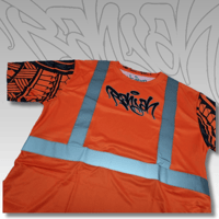 Image 4 of HI VIS ORANGE TRIBAL SHORT SLEEVES