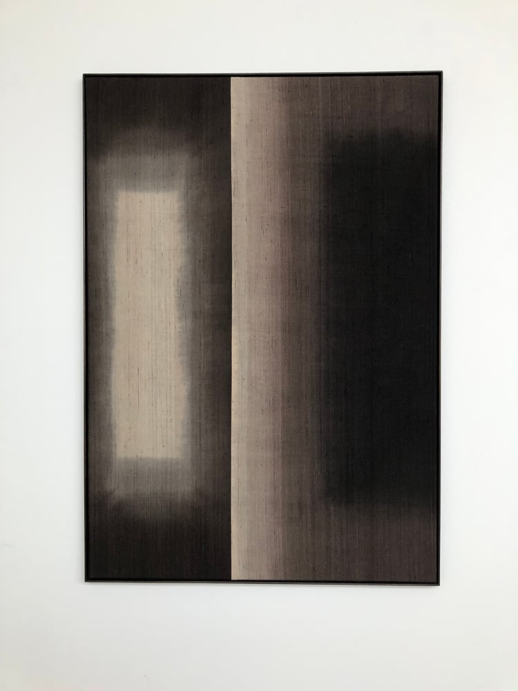 Image of dipdyed abstract silk composition (bw)