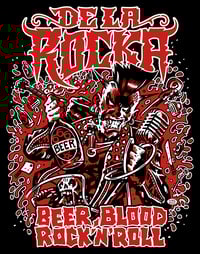 Image 2 of DE LA ROCKA BEER, BLOOD, ROCK'N'ROLL (T-SHIRT)