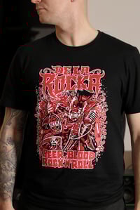 Image 1 of DE LA ROCKA BEER, BLOOD, ROCK'N'ROLL (T-SHIRT)