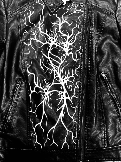 Image of 1OF1 HAND PAINTED LEATHER JACKET