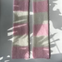 Image 2 of Pink and White Stripe Scarf