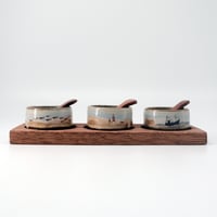 Image 4 of Beach Condiment Set on Wood Board