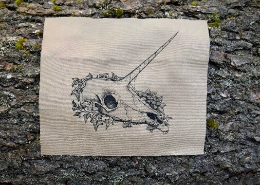 Unicorn Skull Backpatch