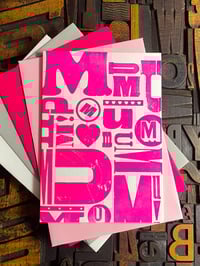 Image 1 of M-U-M-U-M-U-M | Pink | Mother's Day Letterpress Card
