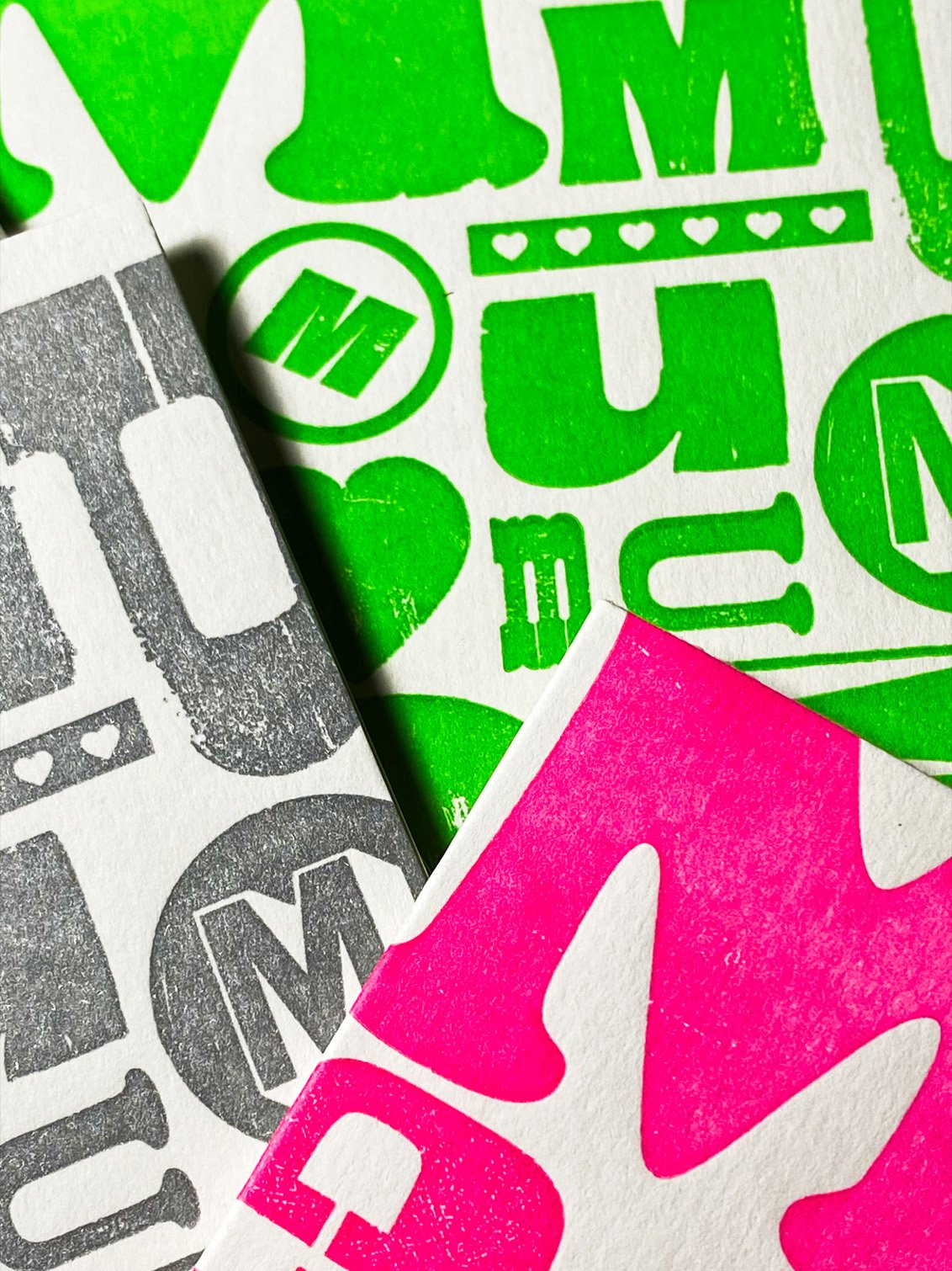 M-U-M-U-M-U-M | White | Mother's Day Letterpress Card | Studio 55
