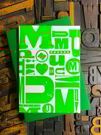 Image 2 of M-U-M-U-M-U-M | Green | Mother's Day Letterpress Card