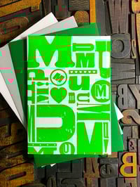 Image 1 of M-U-M-U-M-U-M | Green | Mother's Day Letterpress Card