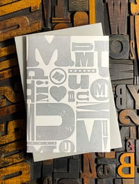 Image 3 of M-U-M-U-M-U-M | Silver | Mother's Day Letterpress Card