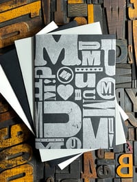 Image 2 of M-U-M-U-M-U-M | Silver | Mother's Day Letterpress Card