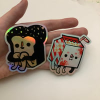 Image of Holographic Grocery Friends Stickers