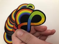 Image of Simple Double Rainbow Sticker | Matte Vinyl
