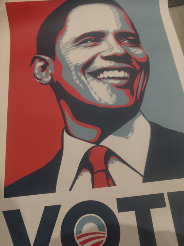 Shepard Fairey Obey Vote Obama 2008 Sérigraphie Numérotée sur 5000 Exemplaires