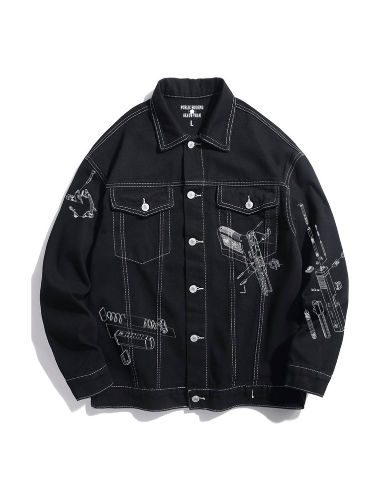 Image of GUN ANATOMY JEAN JACKET